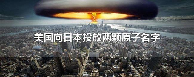 美国向日本投放两颗原子名字 美国向日本投放两颗原子名字