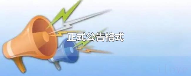 正式公告格式