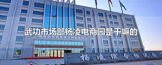 武功市场部杨凌电商园是干嘛的 武功市场部杨凌电商园是干嘛的