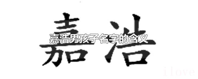 嘉浩男孩子名字的含义