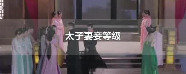 太子妻妾等级