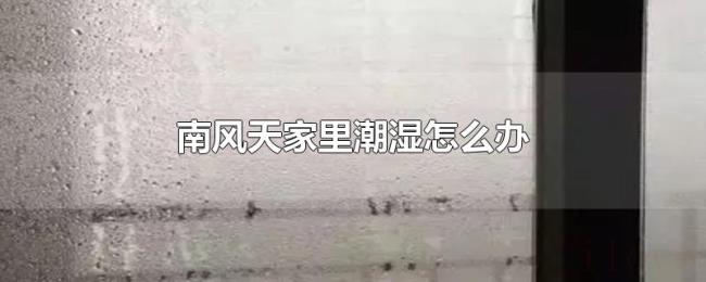 南风天家里潮湿怎么办