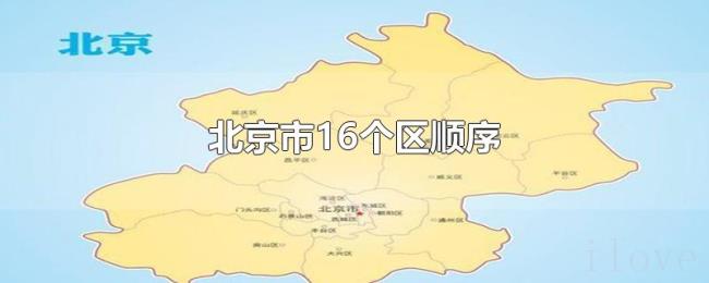 北京市16个区顺序