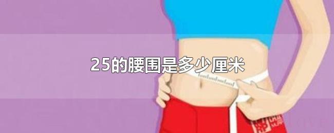 25的腰围是多少厘米 25的腰围是多少厘米