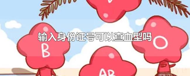 输入身份证号可以查血型吗 输入身份证号可以查血型吗