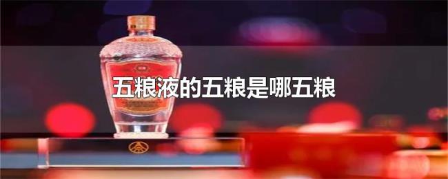 五粮液的五粮是哪五粮