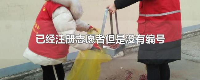 已经注册志愿者但是没有编号