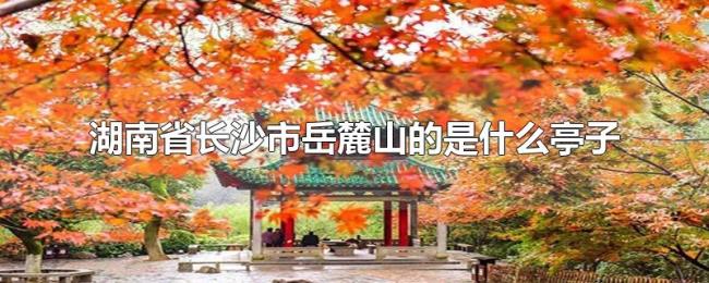 湖南省长沙市岳麓山的是什么亭子