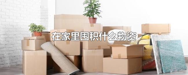 在家里囤积什么物资
