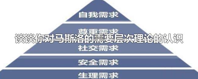 谈谈你对马斯洛的需要层次理论的认识