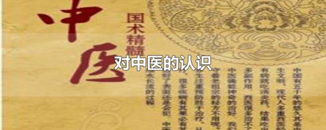 对中医的认识