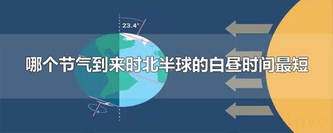哪个节气到来时北半球的白昼时间最短