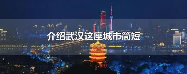 介绍武汉这座城市简短