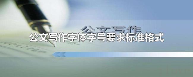 公文写作字体字号要求标准格式 公文写作字体字号要求标准格式