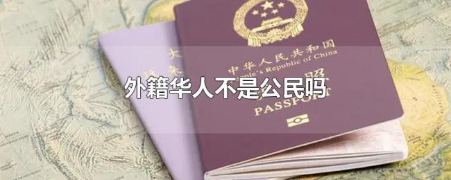 外籍华人不是公民吗 外籍华人不是公民吗