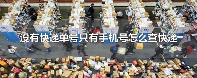 没有快递单号只有手机号怎么查快递