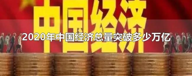 2020年中国经济总量突破多少万亿