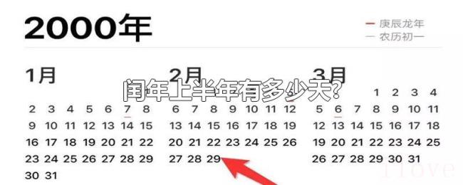 闰年上半年有多少天?
