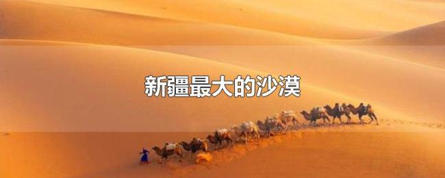 新疆最大的沙漠