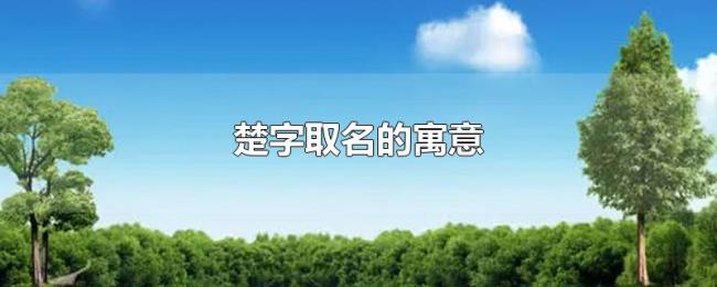 楚字取名的寓意 楚字取名的寓意