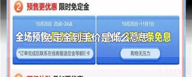 免定金到手价是什么意思