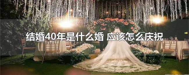 结婚40年是什么婚（应该怎么庆祝）