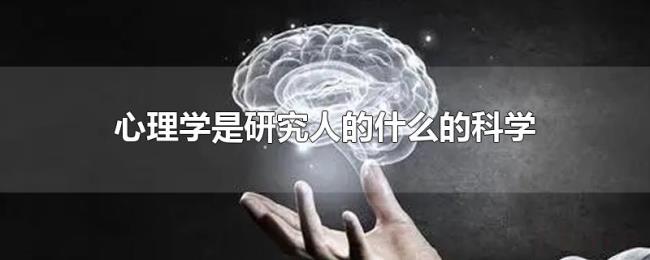 心理学是研究人的什么的科学 心理学是研究人的什么的科学