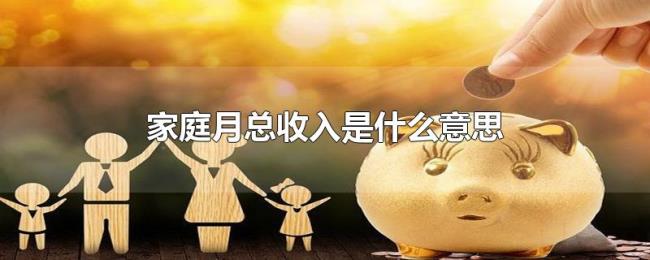 家庭月总收入是什么意思
