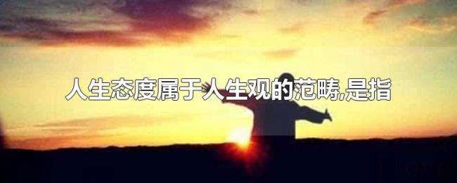 人生态度属于人生观的范畴,是指