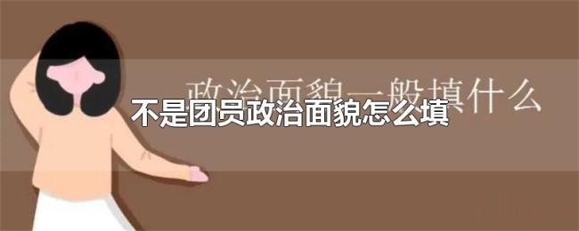 不是团员政治面貌怎么填