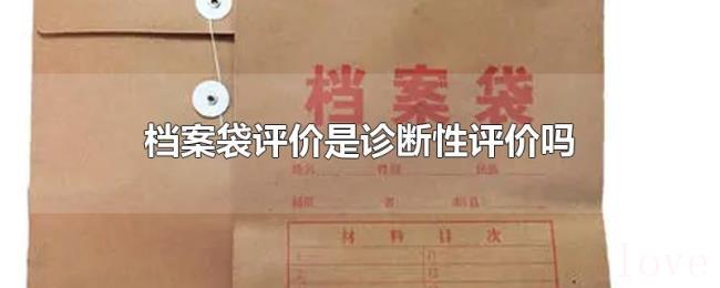 档案袋评价是诊断性评价吗