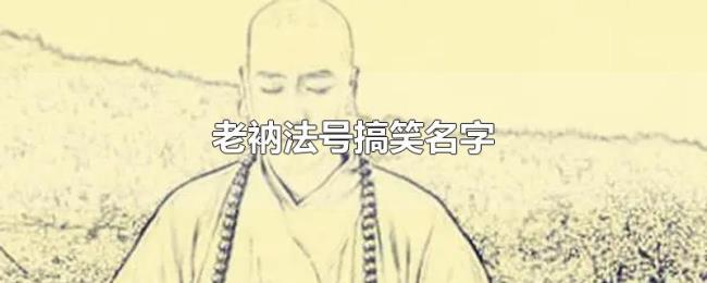 老衲法号搞笑名字 老衲法号搞笑名字