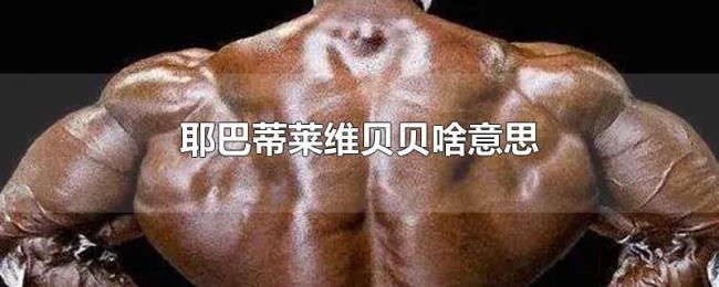耶巴蒂莱维贝贝啥意思 耶巴蒂莱维贝贝啥意思