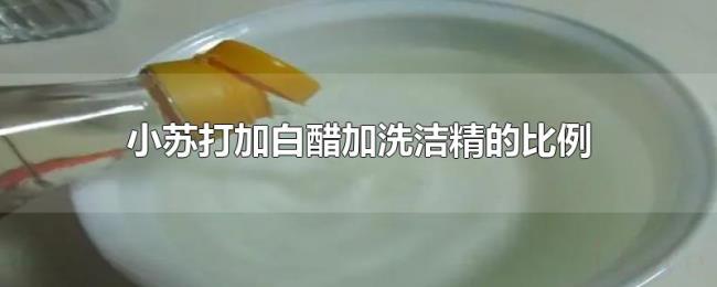 小苏打加白醋加洗洁精的比例 小苏打加白醋加洗洁精的比例