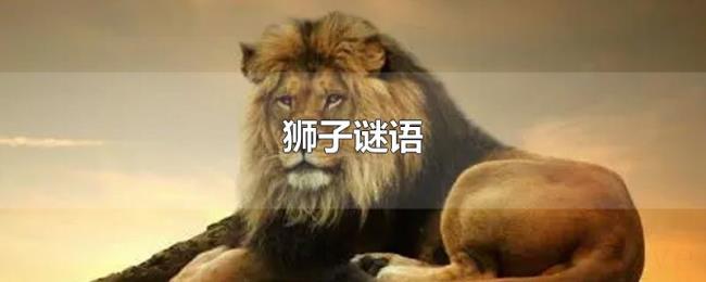 狮子谜语