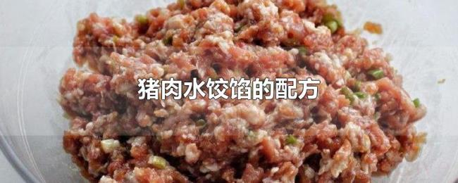 猪肉水饺馅的配方 猪肉水饺馅的配方