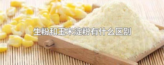 生粉和玉米淀粉有什么区别