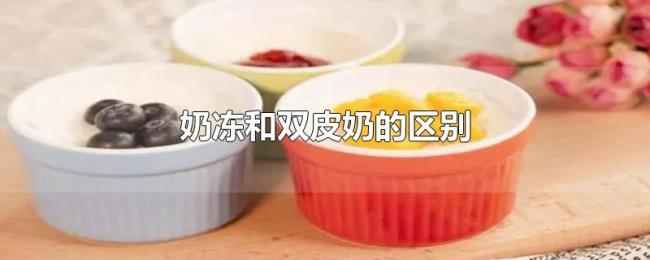 奶冻和双皮奶的区别