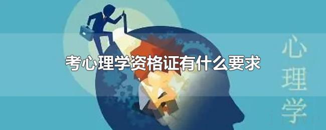 考心理学资格证有什么要求 考心理学资格证有什么要求