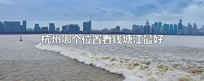 杭州哪个位置看钱塘江最好