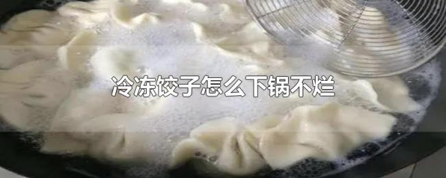 冷冻饺子怎么下锅不烂