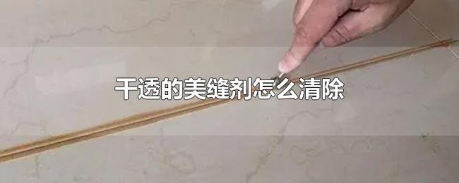 干透的美缝剂怎么清除