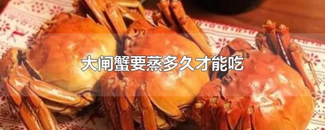 大闸蟹要蒸多久才能吃 大闸蟹要蒸多久才能吃