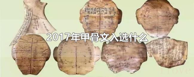2017年甲骨文入选什么 2017年甲骨文入选什么