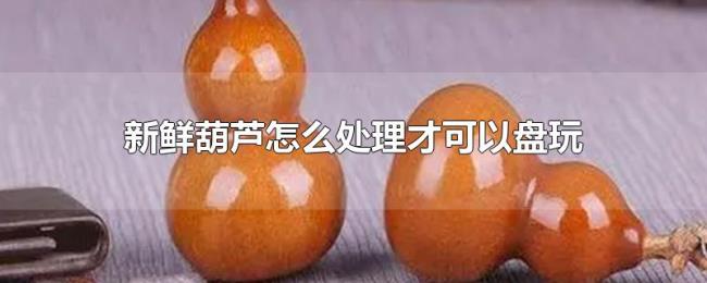 新鲜葫芦怎么处理才可以盘玩