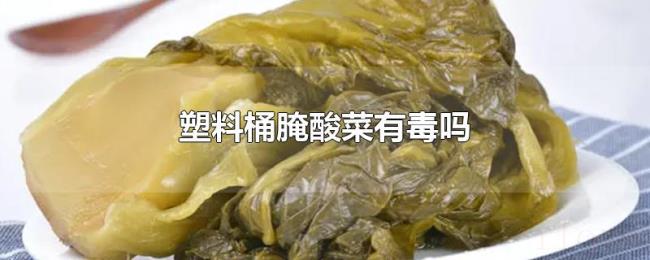 塑料桶腌酸菜有毒吗