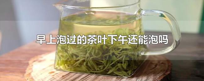 早上泡过的茶叶下午还能泡吗