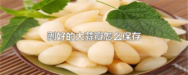 剥好的大蒜瓣怎么保存 剥好的大蒜瓣怎么保存