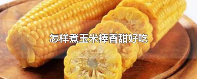 怎样煮玉米棒香甜好吃