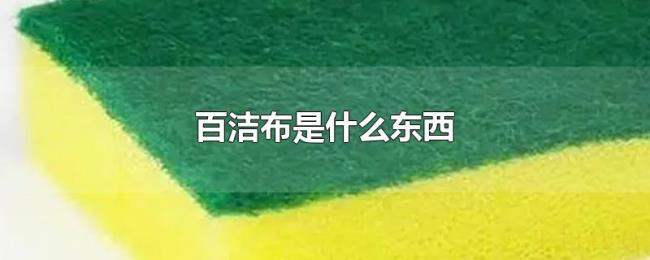 百洁布是什么东西 百洁布是什么东西